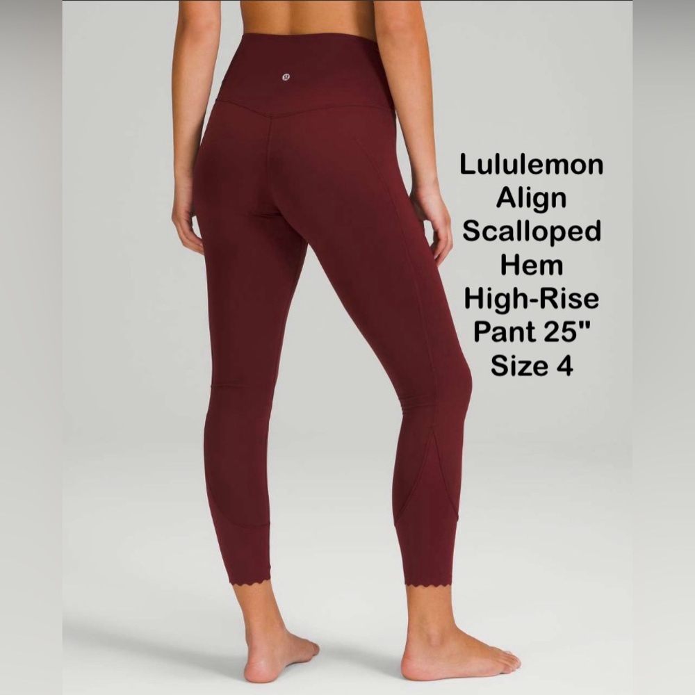 Lululemon Align Scalloped Hem High-Rise Pant 25" Size 4